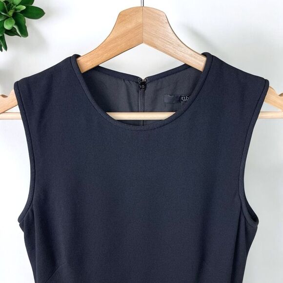 Tibi Wool / Cashmere Peplum Sheath Dress with Embroidered Eyelet Detail - Picture 6 of 9